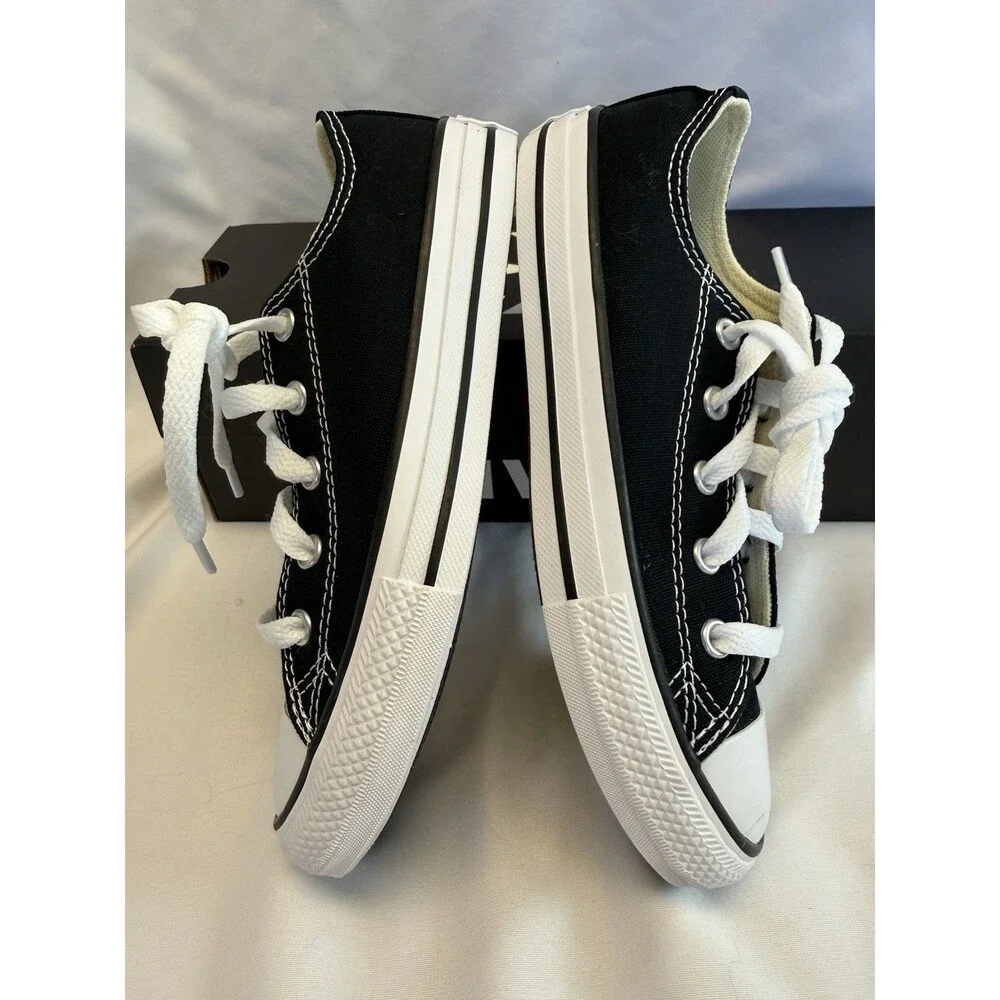 Kids Converse Chuck Taylor All Star OX Black & White Sneaker Lace Up New